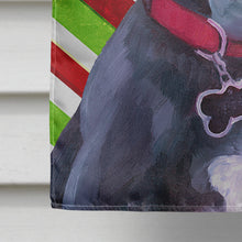 Load image into Gallery viewer, Black Great Dane Puppy Candy Cane Holiday Christmas Flag Canvas House Size LH9593CHF