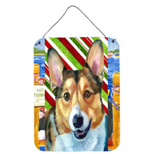 Load image into Gallery viewer, Corgi Candy Cane Holiday Christmas Wall or Door Hanging Prints LH9595DS1216