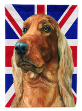 Load image into Gallery viewer, Irish Setter with English Union Jack British Flag Flag Canvas House Size LH9597CHF