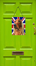 Load image into Gallery viewer, Irish Setter with English Union Jack British Flag Wall or Door Hanging Prints LH9597DS1216
