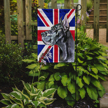 Load image into Gallery viewer, Black Great Dane with English Union Jack British Flag Garden Flag – Decorative Outdoor Yard Flag LH9599GF