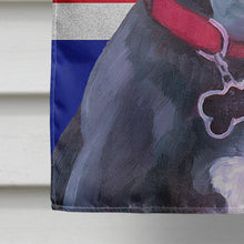 Load image into Gallery viewer, Black Great Dane Puppy with English Union Jack British Flag Flag Canvas House Size LH9600CHF