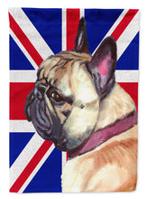 Load image into Gallery viewer, French Bulldog Frenchie with English Union Jack British Flag Flag Canvas House Size LH9601CHF