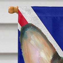 Load image into Gallery viewer, Corgi with English Union Jack British Flag Flag Canvas House Size LH9602CHF
