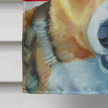 Load image into Gallery viewer, Corgi with English Union Jack British Flag Flag Canvas House Size LH9602CHF