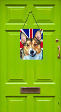 Load image into Gallery viewer, Corgi with English Union Jack British Flag Wall or Door Hanging Prints LH9602DS1216