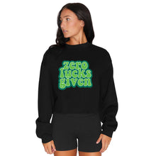 Load image into Gallery viewer, Zero Lucks Given Black Crewneck