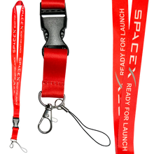 Load image into Gallery viewer, DL12-010 SpaceX Launch Crew Lanyard ID Card holder or Keychain school student 31 inch with Space X