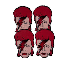 Load image into Gallery viewer, Large David Bowie Wooden Brooch Pin | Retro Rock Tribute