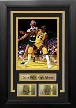 Load image into Gallery viewer, Larry Bird v. Magic Johnson 8" x 10" Framed Basketball Photo with Engraved Autographs