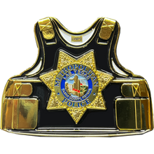 Load image into Gallery viewer, EL11-002 Las Vegas Metropolitan Police Challenge Coin Vest LVMPD