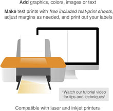 Load image into Gallery viewer, Half Sheet Printable Shipping Labels, 8.5 x 5.5-Inch