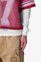 Load image into Gallery viewer, Layered Jersey Hoodie - Burgundy