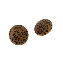 Load image into Gallery viewer, Leopard Print Retro Button Stud Earrings