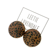 Load image into Gallery viewer, Leopard Print Retro Button Stud Earrings