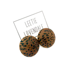 Load image into Gallery viewer, Leopard Print Retro Button Stud Earrings
