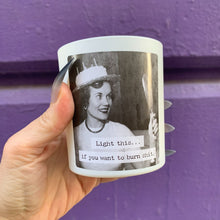 Load image into Gallery viewer, Light This Candle | Double Sided Vintage Photograph | Soy Wax Birthday Cake Scent