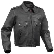 Load image into Gallery viewer, Black Raider Men’s Leather Motorcycle Jacket