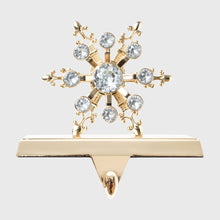 Load image into Gallery viewer, Snowflake stocking hanger, gold