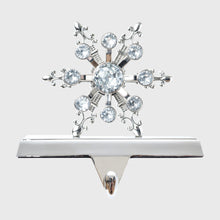 Load image into Gallery viewer, Snowflake stocking hanger, silver