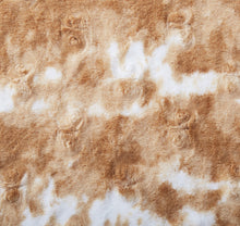 Load image into Gallery viewer, DaDa Bedding Amber Orange Brown &amp; White Cozy Faux Fur Euro Throw Pillow Cover (M3396)