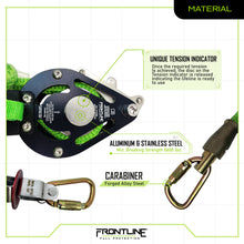 Load image into Gallery viewer, Frontline HLK1004 4-person 100' Adjustable Horizontal Lifeline System with 6' Anchor Straps