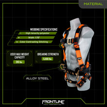 Load image into Gallery viewer, Frontline 50CTB Combat Construction Style Full Body Harness with Tongue Buckle Belt &amp; Legs 3X/4X