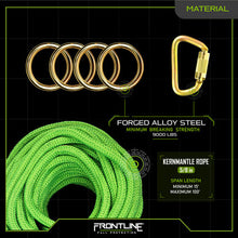 Load image into Gallery viewer, Frontline HLK1004 4-person 100' Adjustable Horizontal Lifeline System with 6' Anchor Straps