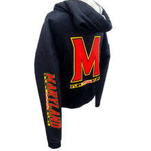 Load image into Gallery viewer, Maryland Terps Black Varsity Furry Hoodie