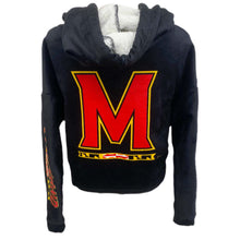 Load image into Gallery viewer, Maryland Terps Black Varsity Furry Hoodie