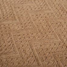Load image into Gallery viewer, Tache Caramel Brown Faux Fur Throw Blanket Chevron Geometric Embossed (#10)