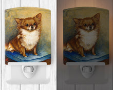 Load image into Gallery viewer, Chihuahua Long Hair Brown Ceramic Night Light MH1036CNL