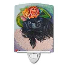 Load image into Gallery viewer, Black Pekingese Ceramic Night Light MH1038CNL