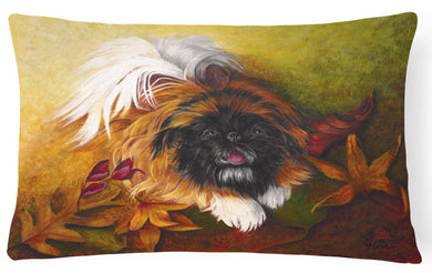 Pekingese Boogie Fabric Decorative Pillow MH1046PW1216