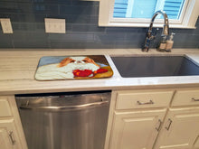 Load image into Gallery viewer, Japanese Chin Pink Gorilla Dish Drying Mat – Absorbent, Artistic Kitchen Essentials MH1049DDM
