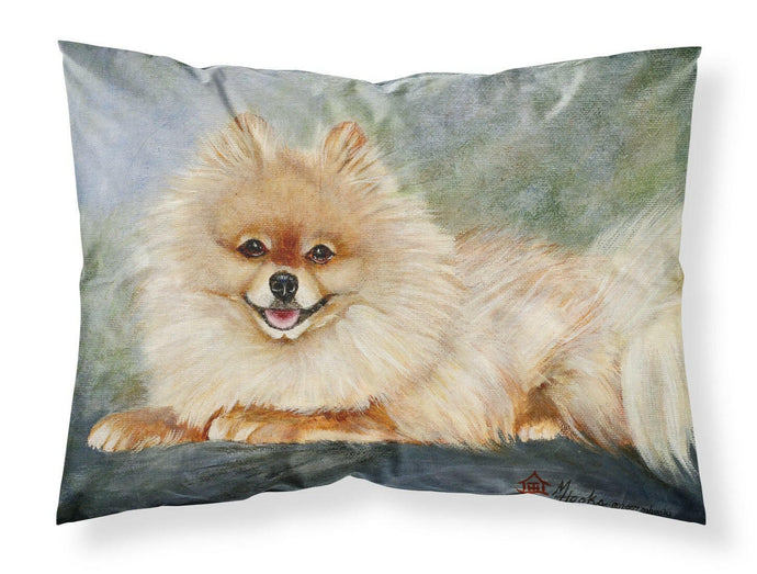 Pomeranian Full Body Fabric Standard Pillowcase – Artistic Decorative Front, White Back MH1055PILLOWCASE