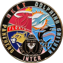 Load image into Gallery viewer, BL11-018 FDLE Miami-Dade Miami FHP Sunrise Fort Lauderdale Florida Police Challenge Coin