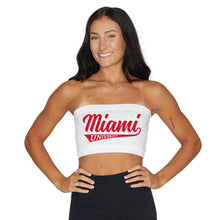 Load image into Gallery viewer, Miami University White Bandeau Top