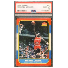 Load image into Gallery viewer, PBX-011-G Lapel Pin for 1986 1987 Fleer Michael Jordan Rookie Card Collectors PSA 10 Facsimile Autograph back