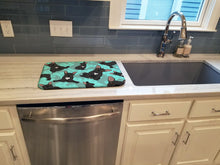 Load image into Gallery viewer, Black French Bulldog Dish Drying Mat – Absorbent, Artistic Kitchen Essentials