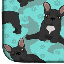 Load image into Gallery viewer, Black French Bulldog Dish Drying Mat – Absorbent, Artistic Kitchen Essentials