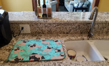 Load image into Gallery viewer, Fawn Pug Dish Drying Mat – Absorbent, Artistic Kitchen Essentials