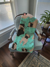 Load image into Gallery viewer, Fawn Pug Quilted Blanket 50x60