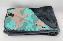 Load image into Gallery viewer, Fawn Pug Soft Travel Blanket with Bag