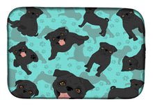 Load image into Gallery viewer, Black Pug Dish Drying Mat – Absorbent, Artistic Kitchen Essentials