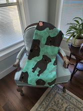Load image into Gallery viewer, Black Pug Quilted Blanket 50x60