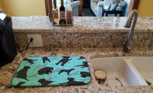 Load image into Gallery viewer, Black Labrador Retriever Dish Drying Mat – Absorbent, Artistic Kitchen Essentials