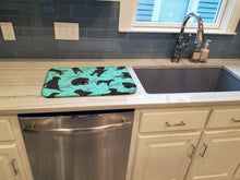 Load image into Gallery viewer, Black Labrador Retriever Dish Drying Mat – Absorbent, Artistic Kitchen Essentials