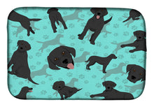 Load image into Gallery viewer, Black Labrador Retriever Dish Drying Mat – Absorbent, Artistic Kitchen Essentials