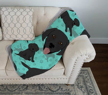 Load image into Gallery viewer, Black Labrador Retriever Quilted Blanket 50x60